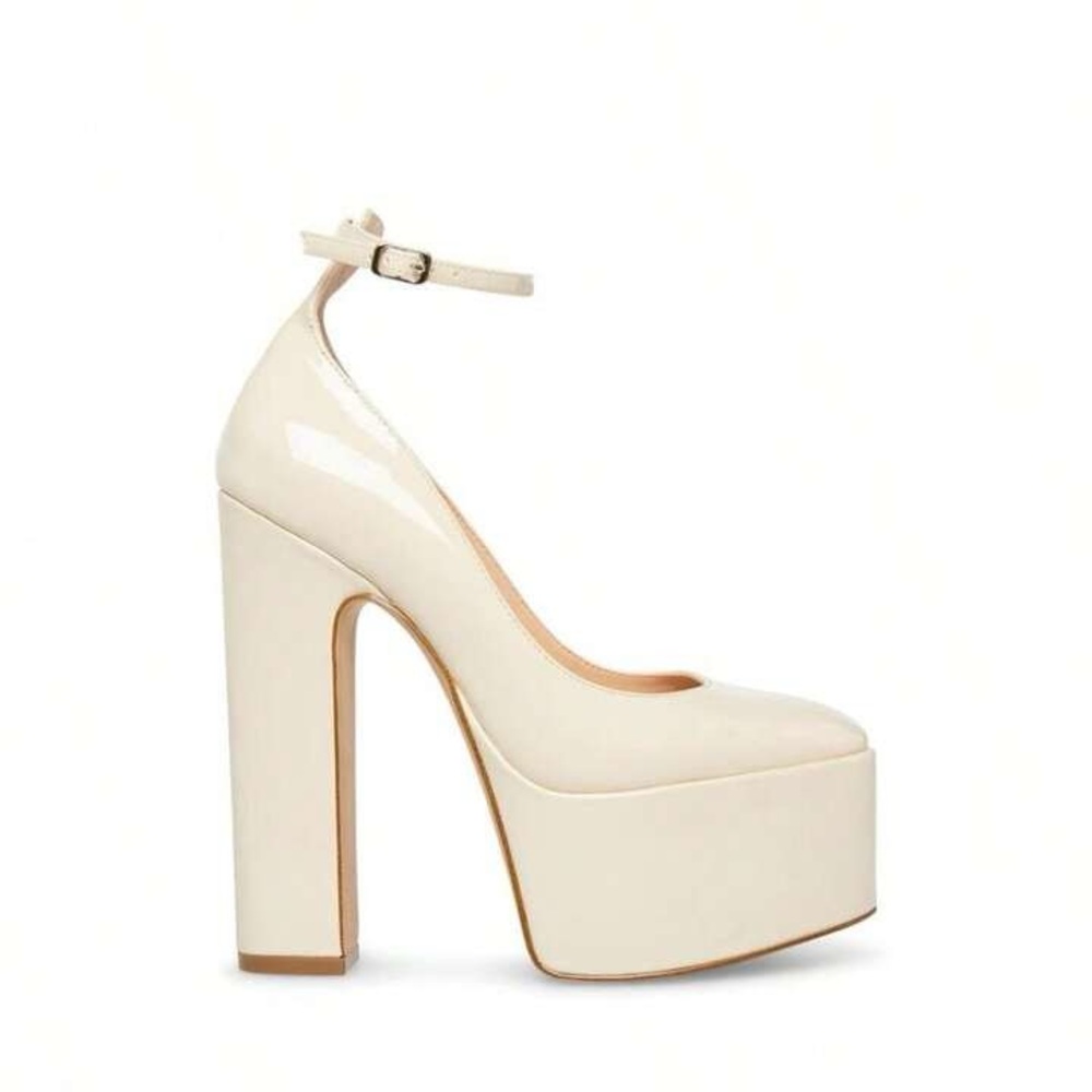 Steve Madden Cream Platform Pumps